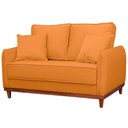 Ver mais imagens de Kit Sofa Sena 2 e 3 Lugares Base de Madeira para Sala Hotel Linho Terra Cota