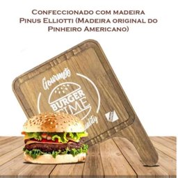 Kit Tábuas Hamburguer 10 Peças Rústicas - 4