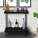 Ver imagem 1 de Carrinho Bar Cha Churrasco Adega Gourmet Aparador Industrial Boulevard - Preto