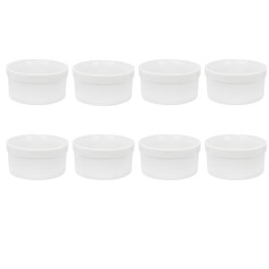 Kit 8 Comedouro Bebedouro Cães/Gatos/Passarinhos Porcelana 400ml 2ª Linha Bela Vista