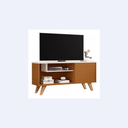 Ver imagem 2 de Rack Heitor Bancada Estante Tv de até 42 Polegadas para Sala:nature/offwhite
