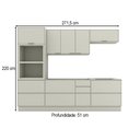 Ver imagem 2 de Cozinha Completa Fineze 6 Portas 8 Gavetas 100% MDF Areia Hp - Henn