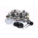 Ver imagem 3 de Jogo de Panelas 19 Peças Aço Inox Cirúrgico Desing Alemão