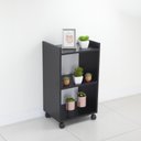 Ver imagem 1 de Estante Multiuso Preto para Quarto Sala com Rodízio 40cm