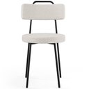 Ver imagem 6 de Kit 08 Cadeiras Decorativas Estofada Para Sala De Jantar Barcelona L02 Bouclê Cru - Lyam Decor