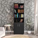 Ver imagem 6 de Estante Livreiro 2 Portas Pequenas 6 Prateleiras Office - Móveis Leão Preto