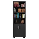 Ver imagem 5 de Estante Livreiro 2 Portas Pequenas 6 Prateleiras Office - Móveis Leão Preto