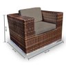 Conjunto de Sofá Fibra Sintética Quadrado - 1 Sofá 2L+ 2 Poltronas + 1 Mesa Centro - Duna Fendi - 3