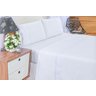 Jogo de Lençol Cama King Size 4 Peças 100% Algodão Percal 180 fios Com Leze:Branco - 2