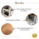 Ver mais imagens de Conjunto Escritório Completo Escrivaninha Cavalete Art + Estante de Canto Wind Olmo Branco Marrom Artany