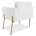 Ver imagem 7 de Poltrona Sala Estar Pé Ferro Dourado Kit 2 Elisa Bouclê D03 - D'Rossi