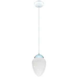 Lustre Pendente Vintage Branco Globo Pêra Incolor Fosca