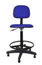 Ver imagem 2 de Cadeira Caixa Secretaria Polo - Couro Sintetico Corano - Azul
