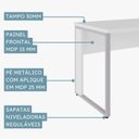 Ver imagem 6 de Escrivaninha em L 150x150cm com Pé Metálico Cinza Yescasa