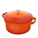 Ver imagem 1 de Panela Caçarola Le Cook com Revestimento Cerâmico Laranja 28cm Lc1804