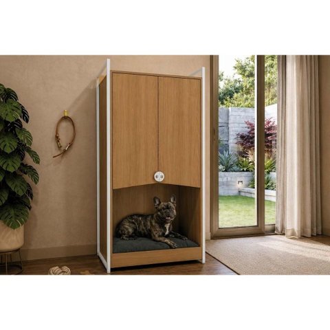 Armário Multiuso Solteiro Cama Pet p/ Cão e Gato LI057 Branco Kappesberg
