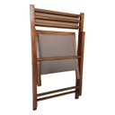 Ver imagem 3 de Kit com 2 Cadeiras Dobráveis em Madeira Castanho com Assento e Encosto Estofados – Preebel Courino B