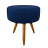 Puff Pufe Banqueta Magnus Suede Azul Marinho Estiloso - 1