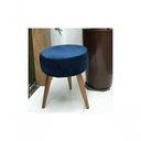 Ver imagem 2 de Puff Pufe Banqueta Magnus Suede Azul Marinho Estiloso