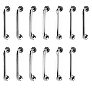 Barra de Apoio 40cm Inox Kit 13 Unidades Banheiro Box Idoso Cadeirante Deficiente Acessibilidade Sup