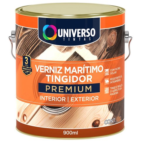Verniz Maritimo Tingidor Mogno Brilhante 900ML Universo