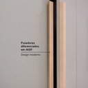 Ver imagem 7 de Guarda Roupa Casal Modulado de Canto 6 Portas com Cabeceira Milan Capuccino/Off White Marrom
