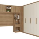 Ver imagem 2 de Guarda-roupa Casal Modular em L 6 Portas com Cabeceira Milan