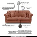 Ver imagem 3 de Sofá Decorativo 160cm 2 Lugares com 4 Almofadas Armstrong Veludo Cobre - Gran Belo