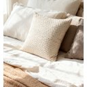 Ver imagem 1 de Capa de Almofada Rústica em Algodão Macrame Cru