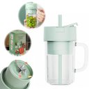 Ver imagem 2 de Caneca Misturadora Recarregável Verde Claro Copo Triturador