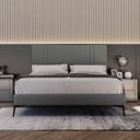 Ver imagem 2 de Base Bipartida Slim King em Linho Preto com Cabeceira Skybox