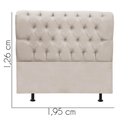 Ver imagem 3 de Cabeceira Estofada Cama Box King 195cm París Corino Bege- Mabe Magazine
