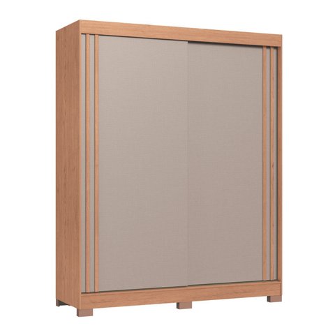 Guarda-Roupa 2 Portas de Correr 2 Gavetas Rudá Branco/Cedro/Line/Duna