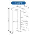 Ver mais imagens de Guarda-Roupa 2 Portas de Correr 2 Gavetas Rudá Branco/Cedro/Duna