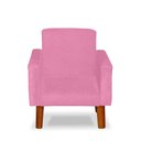 Ver imagem 1 de Mini Poltrona Cadeira Infantil Nina de Criança Suede Rosa Pés Palito