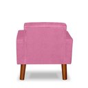 Ver imagem 4 de Mini Poltrona Cadeira Infantil Nina de Criança Suede Rosa Pés Palito