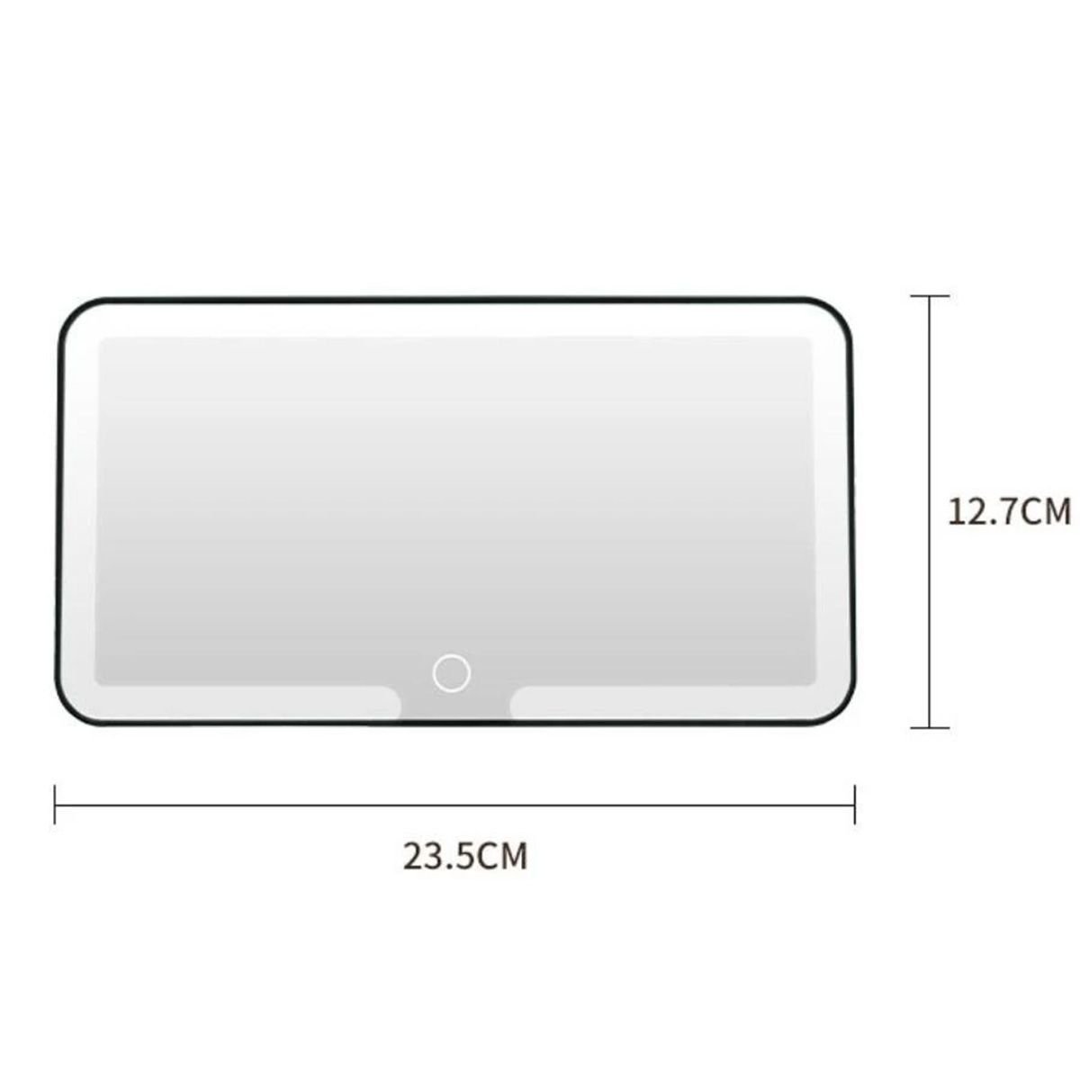 Espelho de Carro Retrovisor Led 3 Cores Quebra Sol sem Fio Retrovisor Iluminaçao Automotivo Maquiage - 3