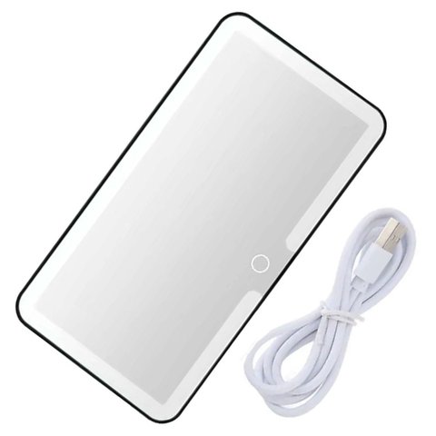 Espelho de Carro Retrovisor Led 3 Cores Quebra Sol sem Fio Retrovisor Iluminaçao Automotivo Maquiage