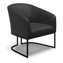 Ver mais imagens de Sofá Namoradeira e 2 Poltronas Base Industrial Preto Stella Corino D03 - D'Rossi Cor Preto