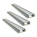 Ver imagem 1 de Kit 3 Grelha Linear Invisível com Caixilho Bege 100x8cm