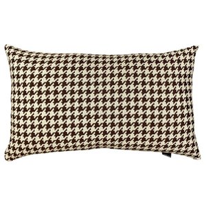 Almofada Retangular Jacquard Pied de Poule 30x50cm Marrom