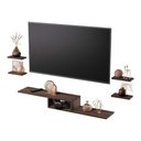 Ver imagem 1 de Rack Tv Nicho Suspenso para Quarto Sala Nogal 110cm