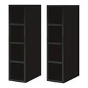 Ver imagem 2 de Kit 2 Nicho Garrafeiro Adega Porta Garrafas Preto Fosco