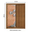 Ver imagem 4 de Guarda-Roupa Infantil Madesa Enzo 2 Portas de Correr com Espelho Rustic Cor:Rustic