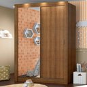 Ver imagem 1 de Guarda-Roupa Infantil Madesa Enzo 2 Portas de Correr com Espelho Rustic Cor:Rustic