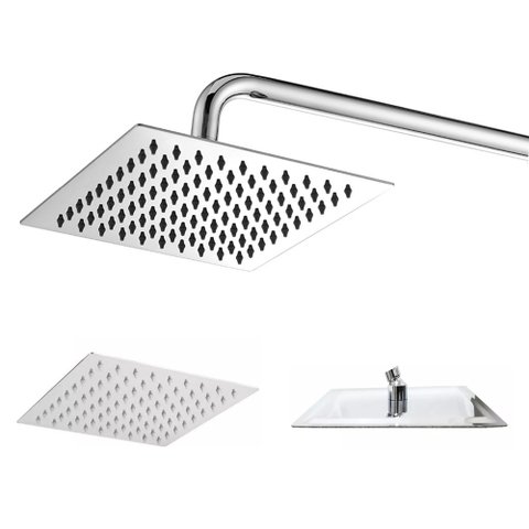 Ducha Inox Chuveiro Quadrado 20x20 Banheiro Cromado Area Externa Piscina