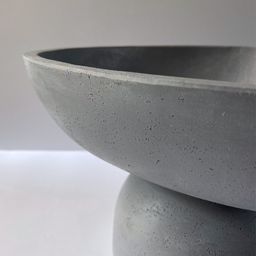 Centro de Mesa em Poliresina Orgânico Cinza 18cm - 7