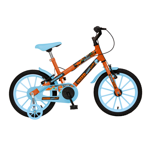 Bicicleta Dinos Spinossauro Aventuras, Aro 16, Quadro 12, com Freios V-brake, com Rodas de Apoio e C