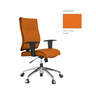 Cadeira de Escritório Giratória Base Alumínio Diretor Infinity Star Martiflex Laranja - 3