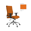 Ver imagem 3 de Cadeira de Escritório Giratória Base Alumínio Diretor Infinity Star Martiflex Laranja